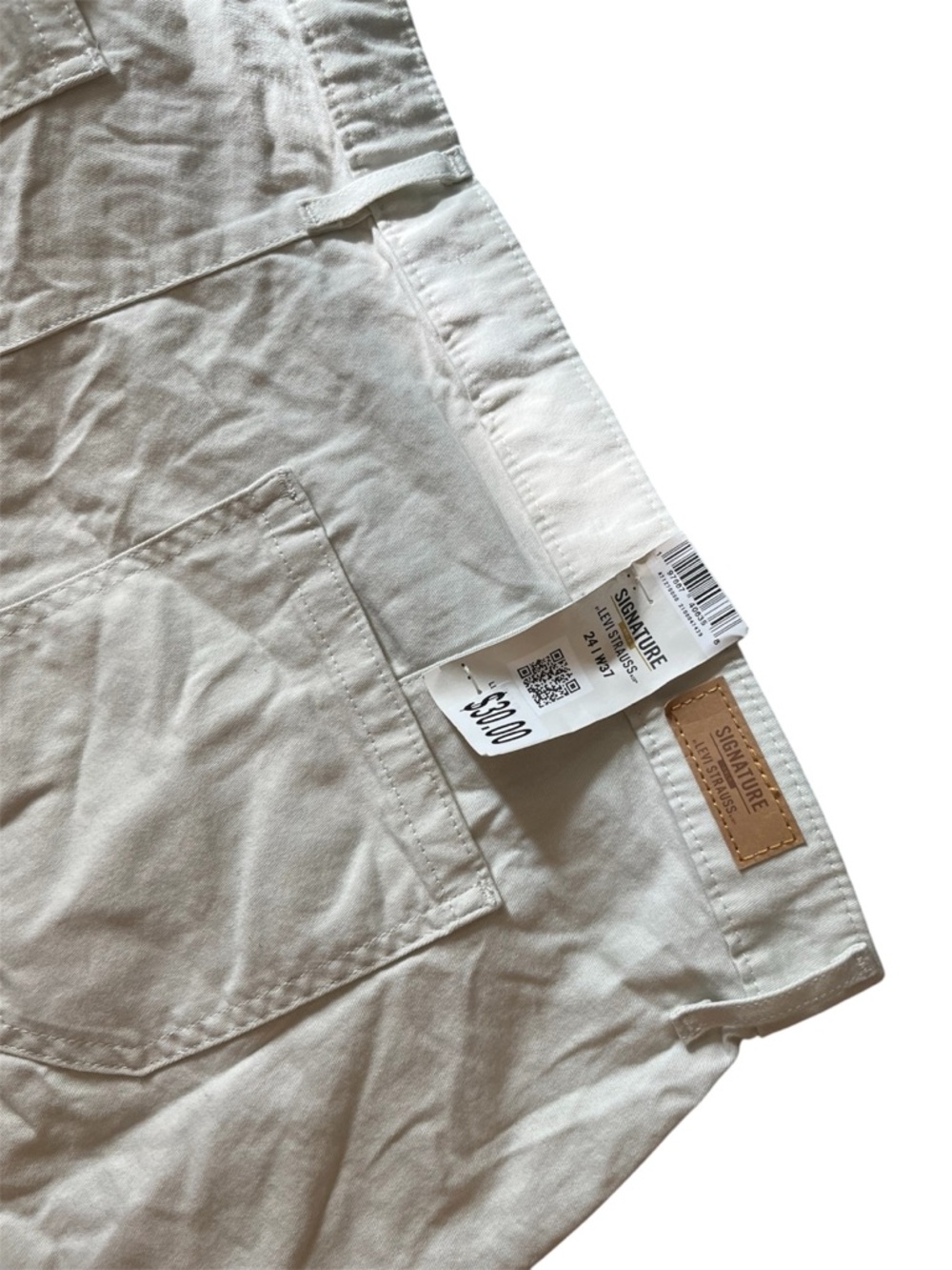 Signature by Levi Strauss Cream Utility Bermuda Shorts - Picture 4 of 4